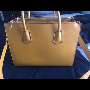 A mustard bag (purse)